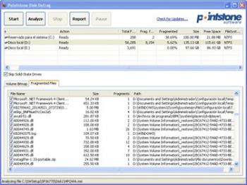 скриншот Pointstone Disk Defrag