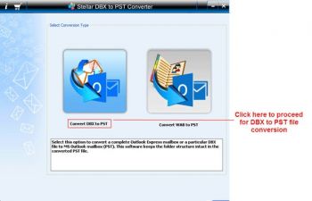 скриншот Stellar DBX to PST Converter