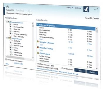 скриншот Synei PC Cleaner