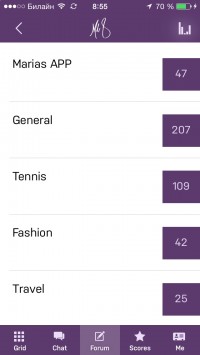 скриншот Maria Sharapova Official App