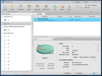 скриншот Privacy Drive
