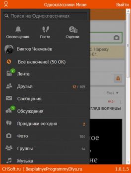 скриншот Одноклассники мини