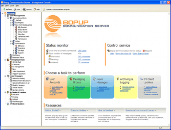 скриншот Bopup Communication Server