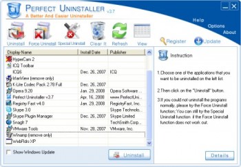 скриншот Perfect Uninstaller
