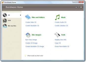 скриншот BurnAware Home