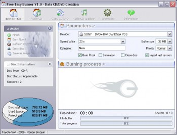скриншот Free Easy CD DVD Burner