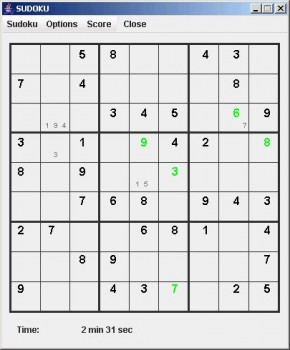 скриншот Sudoku