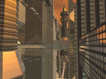 скриншот Future City 3D Screensaver