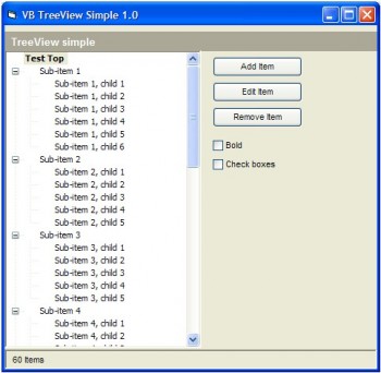 скриншот VB TreeView ActiveX (OCX)