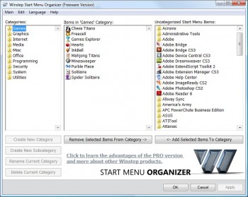 скриншот Winstep Start Menu Organizer
