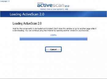 скриншот Panda ActiveScan