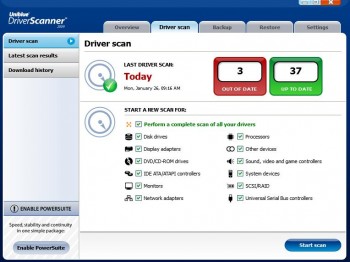 скриншот DriverScanner