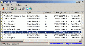скриншот InstalledCodec