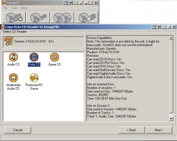 скриншот CloneCD