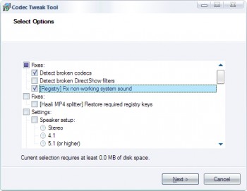 скриншот K-Lite Codec Tweak Tool
