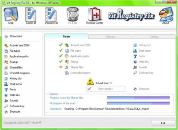 скриншот Vit Registry Fix