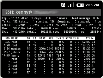 скриншот ConnectBot