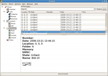 скриншот Wammu
