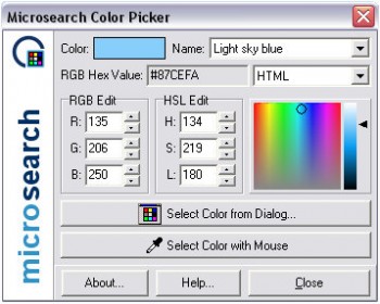 скриншот Microsearch Color Picker