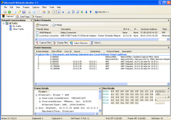 скриншот Microsoft Network Monitor