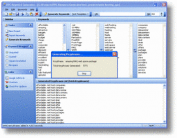 скриншот PPC Keyword Generator