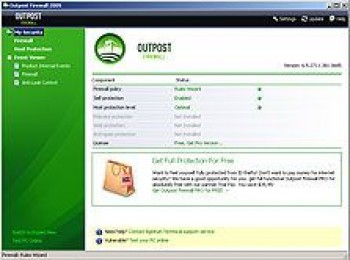 скриншот Outpost Firewall Free 2009