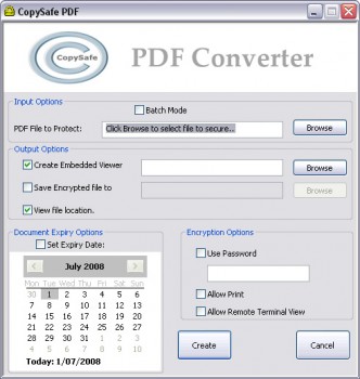 скриншот Copysafe PDF Converter 
