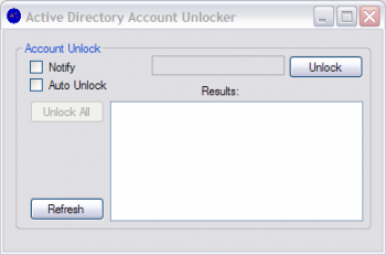 скриншот Active Directory Account Unlocker