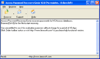скриншот Access Password Recovery Genie