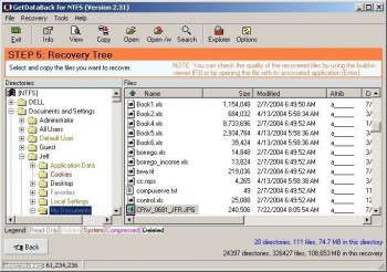 скриншот GetDataBack