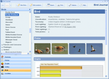 скриншот Bird Journal