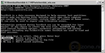 скриншот TestDisk