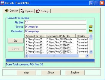 скриншот Batch Fax2JPEG