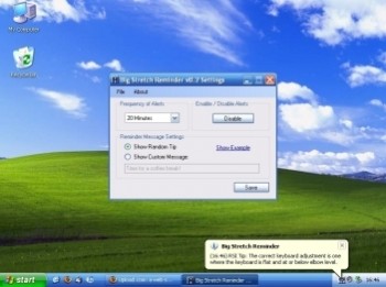 скриншот Big Stretch Reminder Program