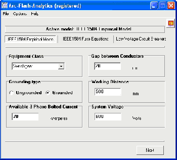 скриншот Arc Flash Analytic