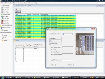 скриншот Modbus Plant Simulator