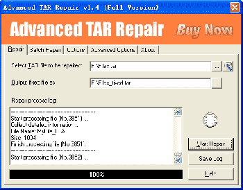 скриншот Advanced TAR Repair