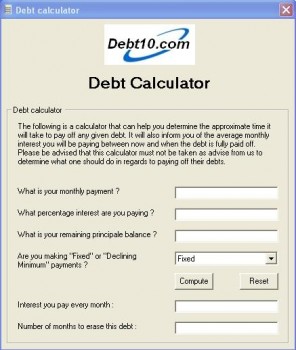 скриншот Debt10 Calculator