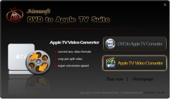 скриншот Aiseesoft DVD to Apple TV Suite