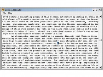 скриншот Damaged DOCX2TXT