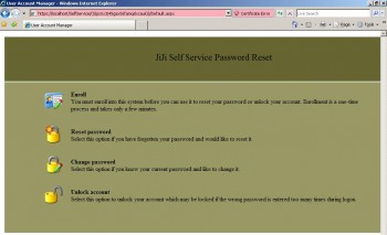 скриншот JiJi Self Service Password Reset