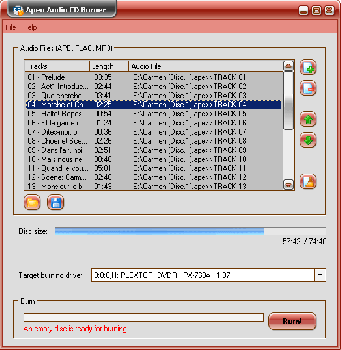скриншот Apen Audio CD Burner