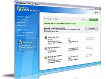скриншот Windows Live OneCare