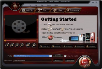 скриншот Aiseesoft Total Video Converter