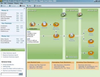скриншот Intuit QuickBooks Simple Start Free Edition