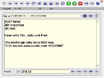 скриншот iCalcMemo