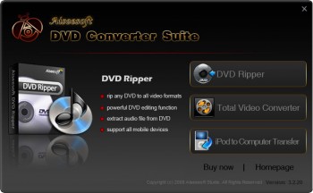 скриншот Aiseesoft DVD Converter Suite 