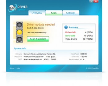 скриншот Carambis Driver Updater