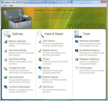 скриншот Systerac Tools for Windows 7
