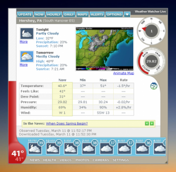 скриншот Weather Watcher Live